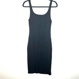 NWT BLQ black sleeveless midi sheath dress size small S B140